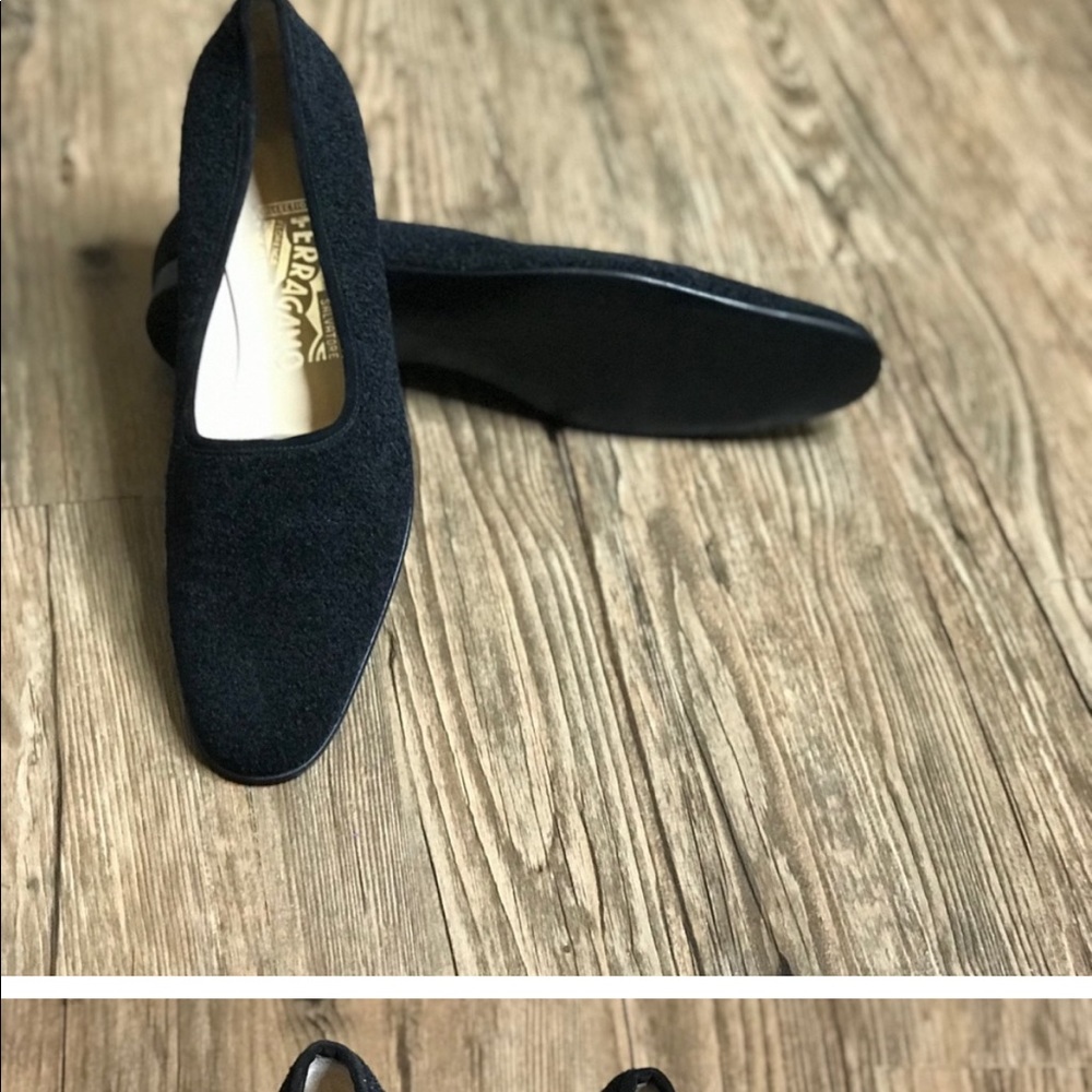 Salvatore Ferragamo Boucle Fabric Flats